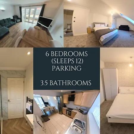 Large 6 Bed House - 6 Bedrooms - Parking Wifi 6 Smart Tvs 3 Shower Rooms 4 Wcs Kettering Exterior photo